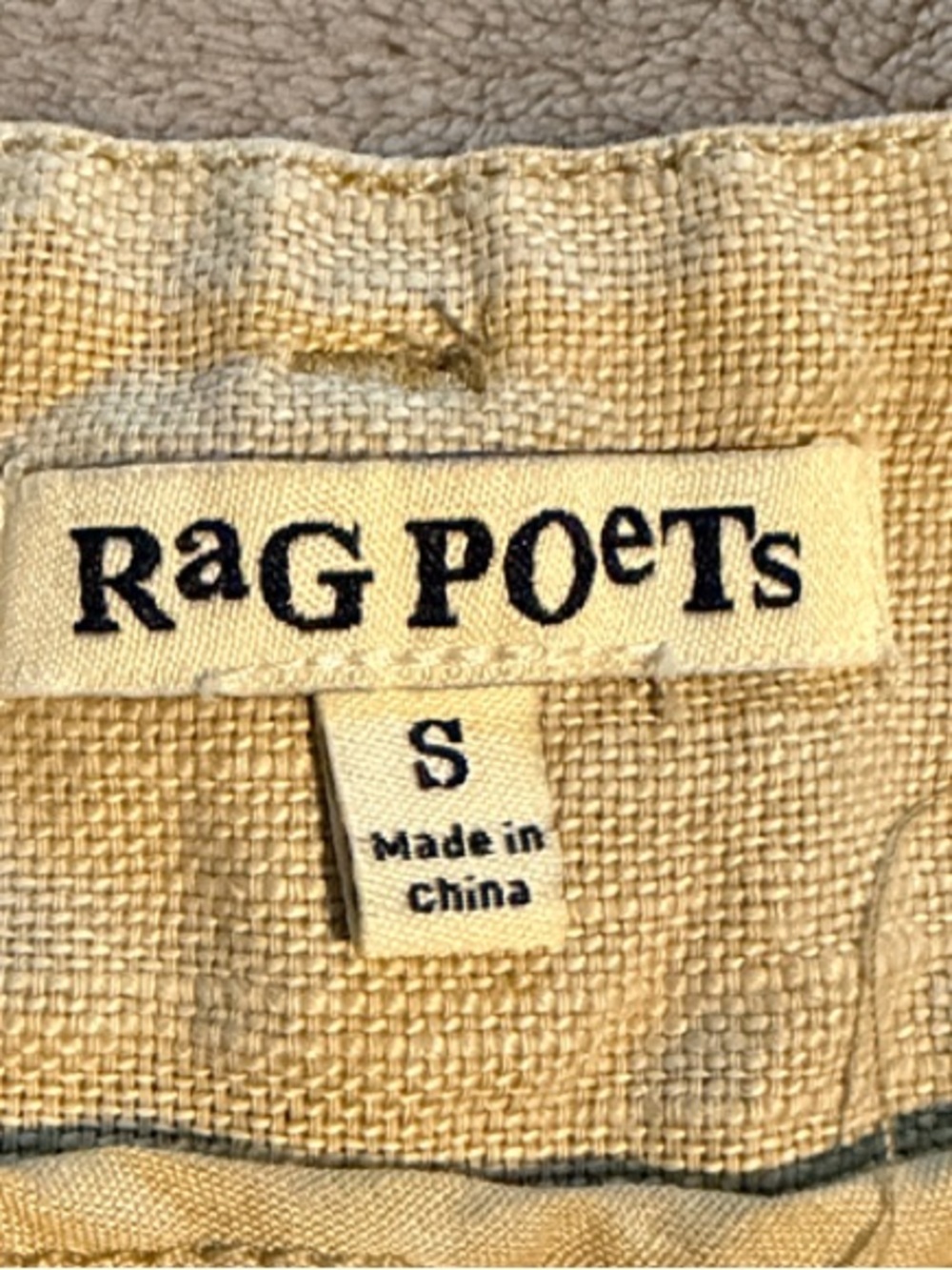 High-Waist Ruched Paperbag Shorts in Light Tan - Picture 4 of 8